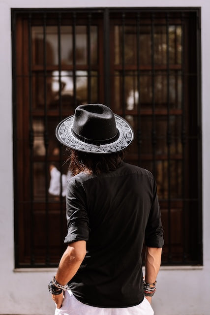 Mandala Black Fedora