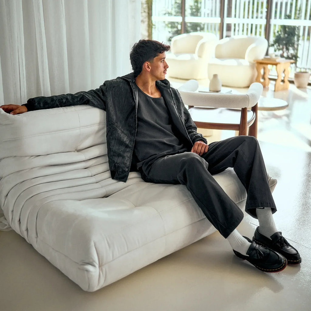 Embossed Hooded Jacket