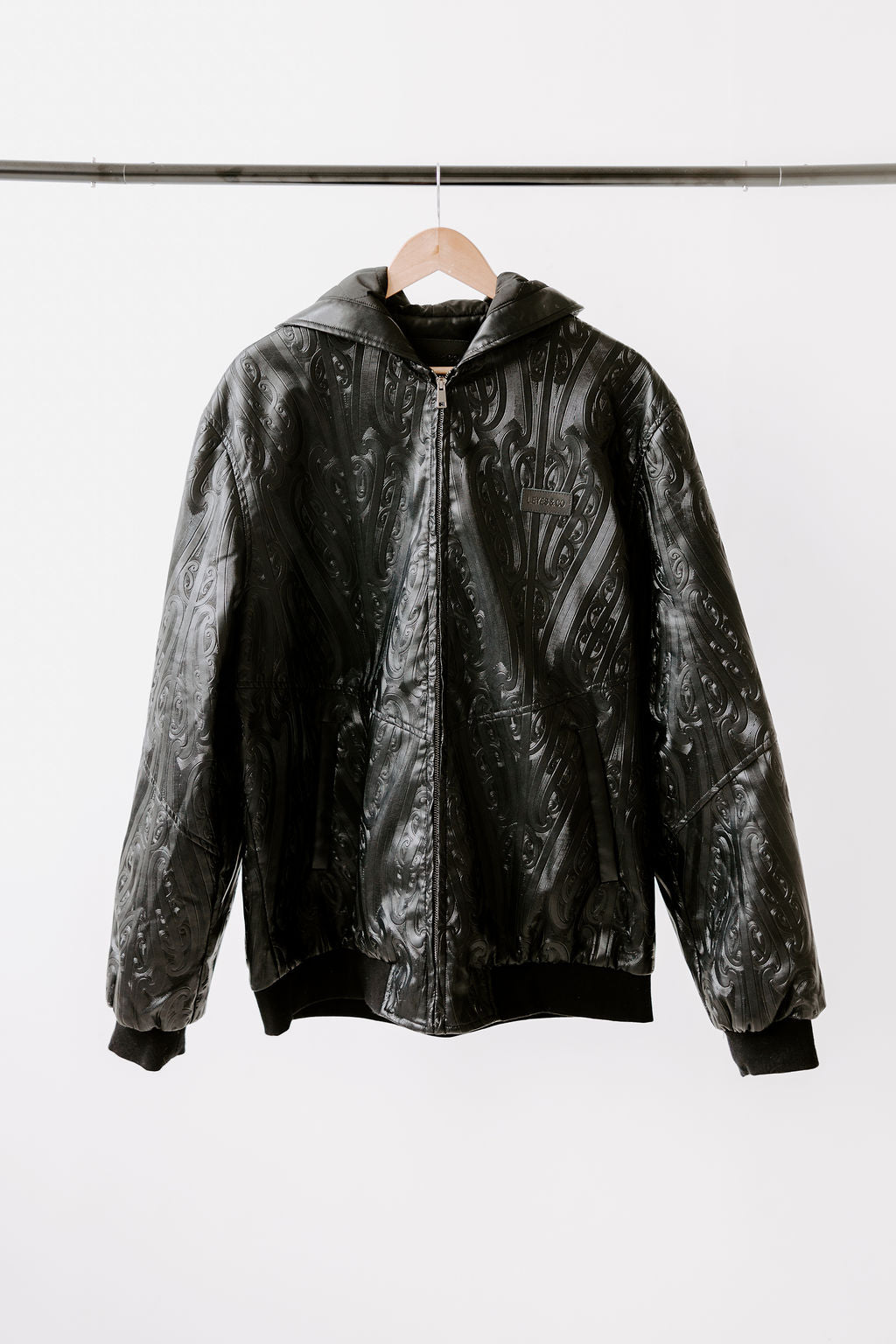 Embossed Hooded Jacket