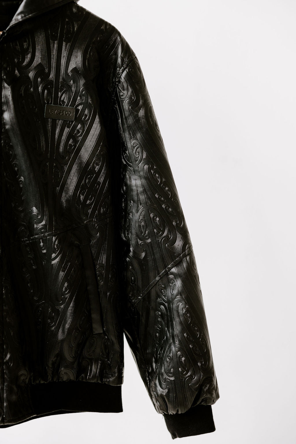 Embossed Hooded Jacket