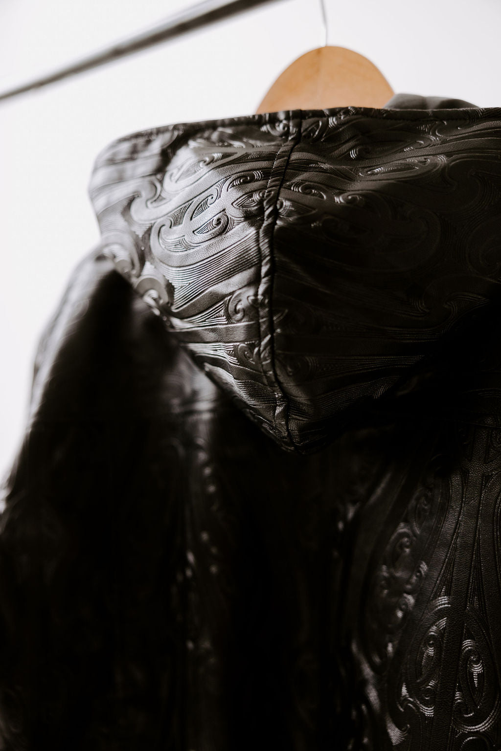 Embossed Hooded Jacket